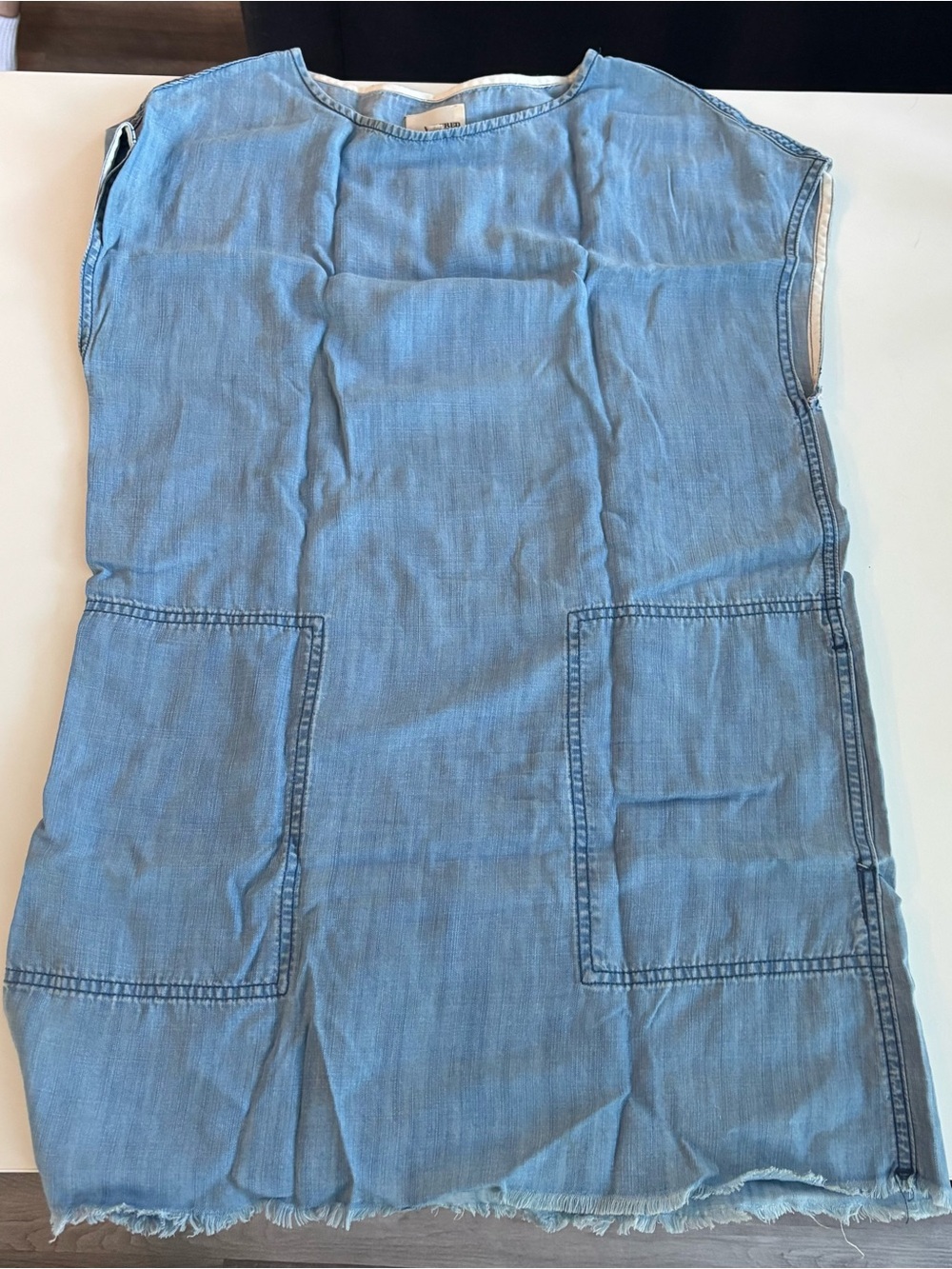 Wilfred Light Blue Denim Shift Dress